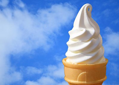 Nutritious White Malt Soft Serve