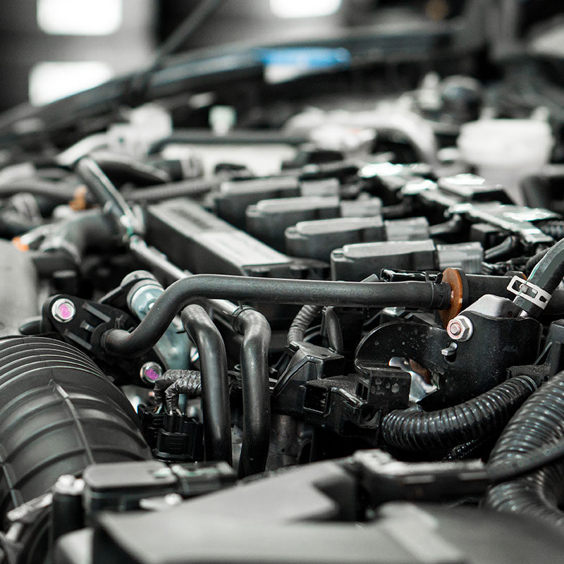 Engine-bay-with-rubber-hoses-showing-mechanical-rubber-goods
