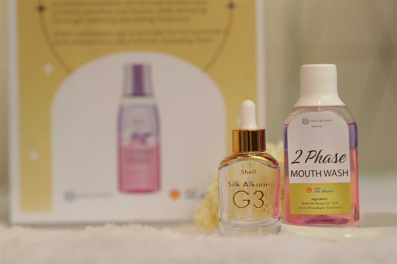 2-Phase Mouthwash : One of six personal care formulation prototypes developed by Jebsen & Jessen Ingredients’ laboratory team using Shell ingredients