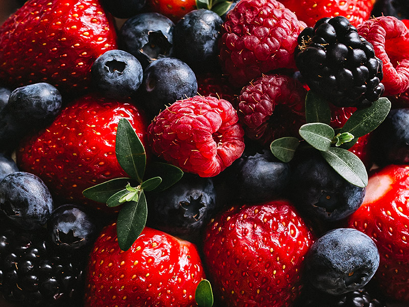 Mixed-berries Various cheeses