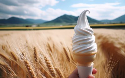 White Malt Soft Serve Ice Cream